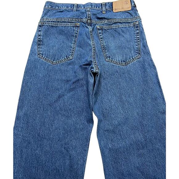 Vintage Timberland Men’s Blue Denim Jeans - 5 Pocket Straight Leg - size 32 - Picture 5 of 10